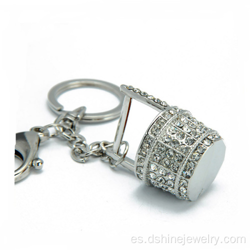 Llaveros de Metal personalizados de diamantes de imitación personalizada llaveros
